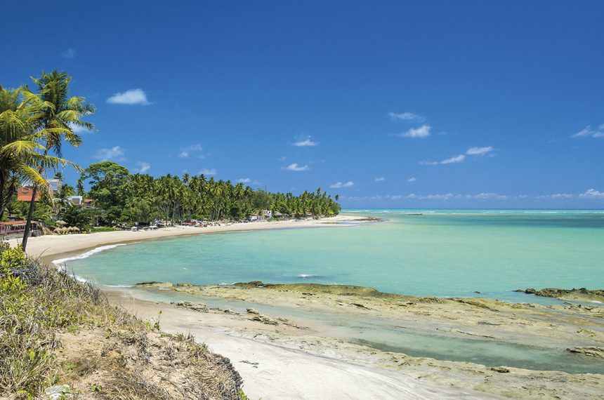 Praia no litoral de Alagoas
