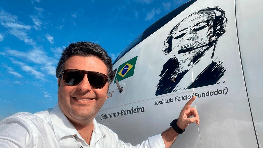 A VOEPASS também aproveita o momento para homenagear seu fundador, José Luiz Felício 