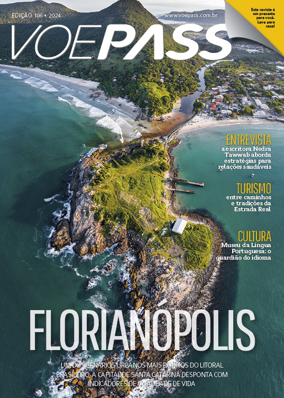 Capa da Edição 106 da revista de Bordo da Voepass Linhas Aéreas