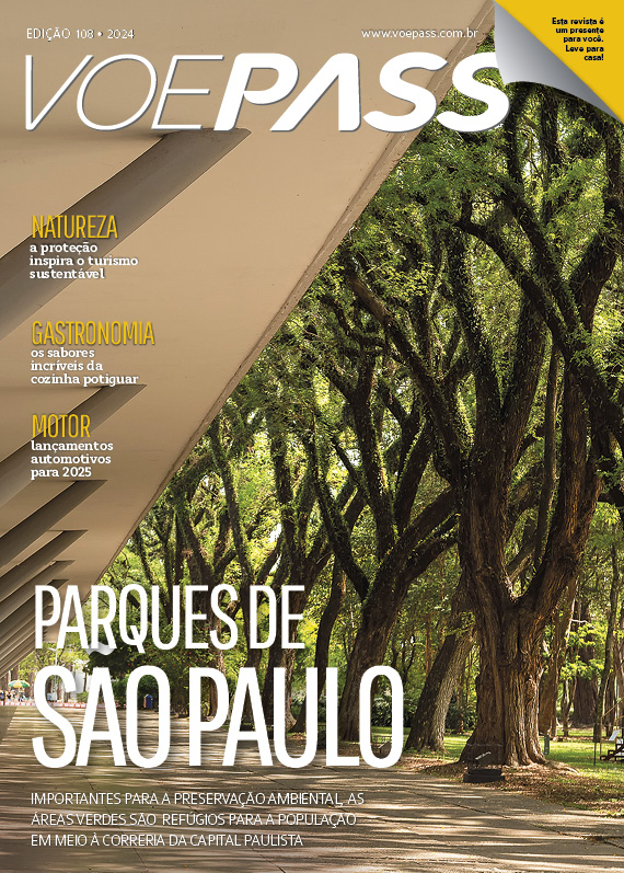 Capa da Revista de Bordo da Voepass Linhas Aéreas, edição 108 com circulação em novembro de 2024